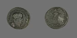 Numismatics Collection: Coin Portraying Emperor Constantine I, 318 AD. Creator: Unknown