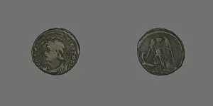 Constantinian Gallery: Coin Portraying Emperor Constantine I, about 330. Creator: Unknown