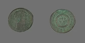 Constantinian Gallery: Coin Portraying Emperor Constantine I, AD 321. Creator: Unknown