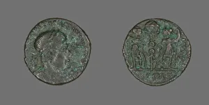 Constantinian Prints: Coin Portraying Emperor Constantine II, before 337. Creator: Unknown