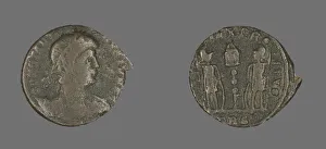Constantinian Prints: Coin Portraying Emperor Constantine II, 324-361. Creator: Unknown