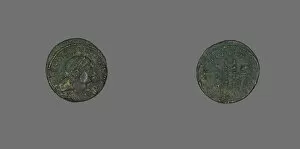 Constantinian Gallery: Coin Portraying Emperor Constantine II, 324-337. Creator: Unknown