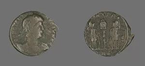 Constantinian Gallery: Coin Portraying Emperor Constantine II, 324-361. Creator: Unknown