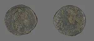 Constantius I Prints: Coin Portraying Emperor Constantius, 250-306. Creator: Unknown