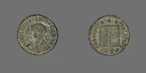 Constantius I Prints: Coin Portraying the Emperor Constantius I, 250-306. Creator: Unknown