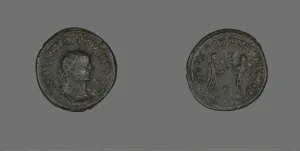 Constantius I Prints: Coin Portraying Emperor Constantius I, 293-305. Creator: Unknown