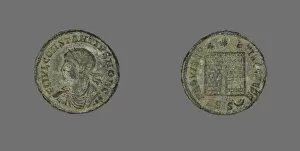 Constantinian Gallery: Coin Portraying the Emperor Constantius I, 250-306. Creator: Unknown