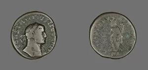 Constantinian Gallery: Coin Portraying Emperor Constantius I, 293-306. Creator: Unknown