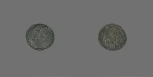Constantius Prints: Coin Portraying Emperor Constantius II, 337-361. Creator: Unknown