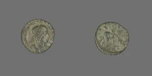 Constantius Prints: Coin Portraying Emperor Constantius II, 335-337. Creator: Unknown