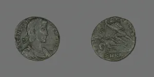 Constantius Prints: Coin Portraying Emperor Constantius II, 351-354. Creator: Unknown