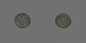 Constantinian Gallery: Coin Portraying Emperor Constantius II, 337-361. Creator: Unknown