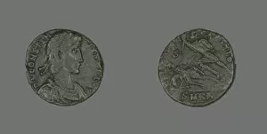 Numismatology Collection: Coin Portraying Emperor Constantius II, 351-354. Creator: Unknown