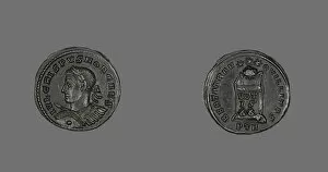 Numismatology Collection: Coin Portraying Emperor Crispus, 321. Creator: Unknown