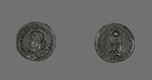 Numismatology Collection: Coin Portraying Emperor Crispus, 321. Creator: Unknown