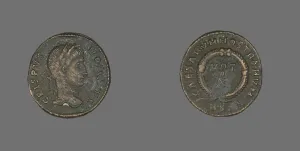 Constantinian Prints: Coin Portraying Emperor Crispus, 323-324. Creator: Unknown
