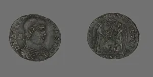Usurper Prints: Coin Portraying Emperor Decentius, 351-353. Creator: Unknown
