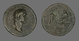 Coin Portraying Emperor Domitian, 88. Creator: Unknown