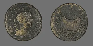 Antoninus Prints: Coin Portraying Emperor Elagabalus, 218-222. Creator: Unknown