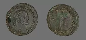 Emperor Galerius Gallery: Coin Portraying Emperor Galerius, 293. Creator: Unknown