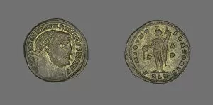 Emperor Galerius Gallery: As (Coin) Portraying Emperor Galerius, 305-311. Creator: Unknown