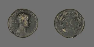 Emperor Hadrian Gallery: Coin Portraying Emperor Hadrian, 117-138. Creator: Unknown