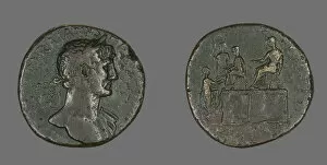 Emperor Hadrian Gallery: Coin Portraying Emperor Hadrian, 118. Creator: Unknown