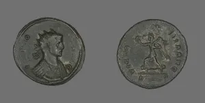 Late Antiquity Prints: Coin Portraying Emperor Honorius?, 384-423. Creator: Unknown