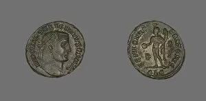 Pagan Collection: As (Coin) Portraying Emperor Licinius, 308-310. Creator: Unknown