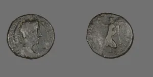Marcus Aurelius Antoninus Prints: As (Coin) Portraying Emperor Marcus Aurelius, December 177-December 178. Creator: Unknown