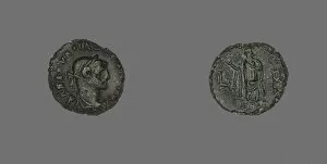 Billon Gallery: Coin Portraying Emperor Maximianus, 287-288. Creator: Unknown