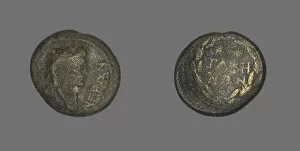 Claudius Domitius Caesar Nero Gallery: Coin Portraying Emperor Nero, 54-68. Creator: Unknown