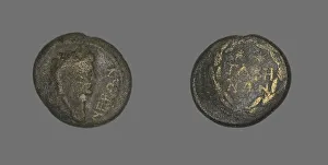 Nero Prints: Coin Portraying Emperor Nero, 54-68. Creator: Unknown