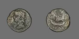 Claudius Domitius Caesar Nero Gallery: Coin Portraying Emperor Nero, 66-67. Creator: Unknown