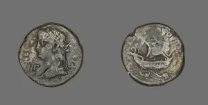 Billon Gallery: Coin Portraying Emperor Nero, 66-67. Creator: Unknown