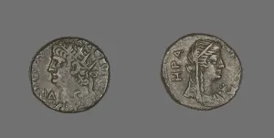 Billon Gallery: Coin Portraying Emperor Nero, 67-68. Creator: Unknown