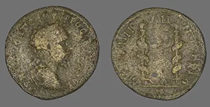 Severan Prints: Coin Portraying Emperor Septimius Severus, 193-211. Creator: Unknown