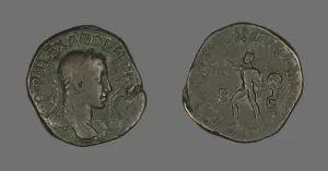Coin Portraying Emperor Severus Alexander, 235. Creator: Unknown