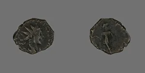 Gaul Prints: Coin Portraying Emperor Tetricus II, 271-274. Creator: Unknown