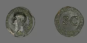 As (Coin) Portraying Emperor Tiberius, 22-23. Creator: Unknown