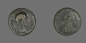 As (Coin) Portraying Emperor Trajan, 98-100. Creator: Unknown As (Coin) Portraying Emperor Trajan, 98-100. Creator: Unknown