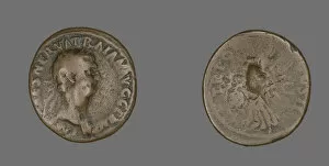 As (Coin) Portraying Emperor Trajan, 98-99. Creator: Unknown