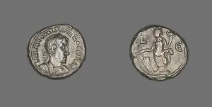 Billon Prints: Coin Portraying Emperor Valerian, 257-258. Creator: Unknown