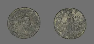 Emperor Valerian Prints: Coin Portraying Emperor Valerian I ?, 253-260. Creator: Unknown