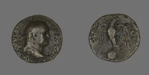 Titus Flavius Vespasianus Prints: Coin Portraying Emperor Vespasian, 69-79. Creator: Unknown