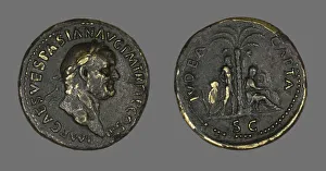 Titus Flavius Vespasianus Prints: Coin Portraying Emperor Vespasian, 71. Creator: Unknown