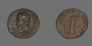 As (Coin) Portraying Emperor Vespasian, 74. Creator: Unknown As (Coin) Portraying Emperor Vespasian, 74. Creator: Unknown