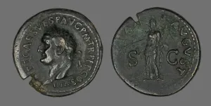 Titus Flavius Vespasianus Prints: Coin Portraying Emperor Vespasian, 76. Creator: Unknown