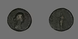 Annia Galeria Faustina Minor Gallery: As (Coin) Portraying Empress Faustina, 161-176. Creator: Unknown