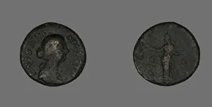 Faustina Prints: As (Coin) Portraying Empress Faustina, 161-176. Creator: Unknown
